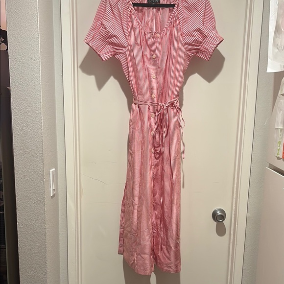 J.Crew Red and White Striped Top - Picture 6 of 7